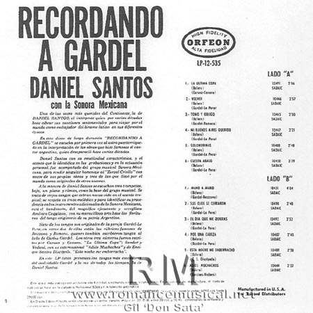 Tras - Recordando a Gardel
